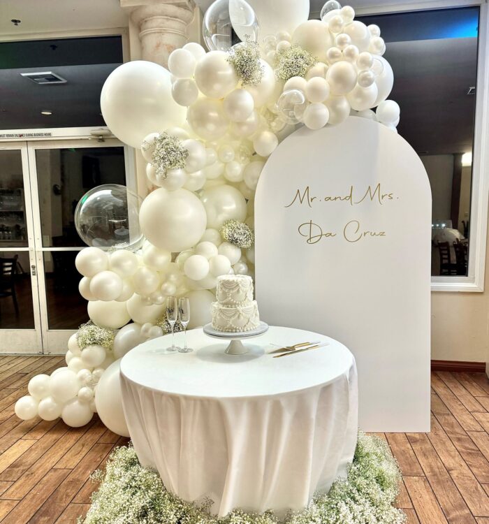 Wedding cake backdrop